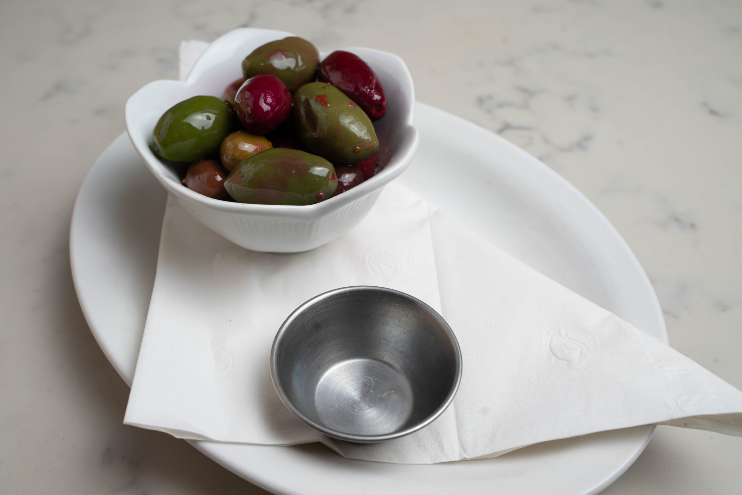 Assorted MEDITERRANEAN OLIVES 900 Degrees WoodFired Pizzeria